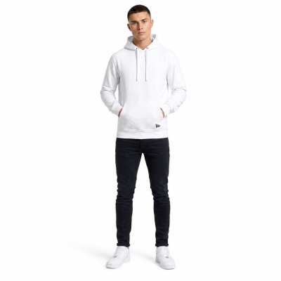 New Era Mens White Pullover Hoodie